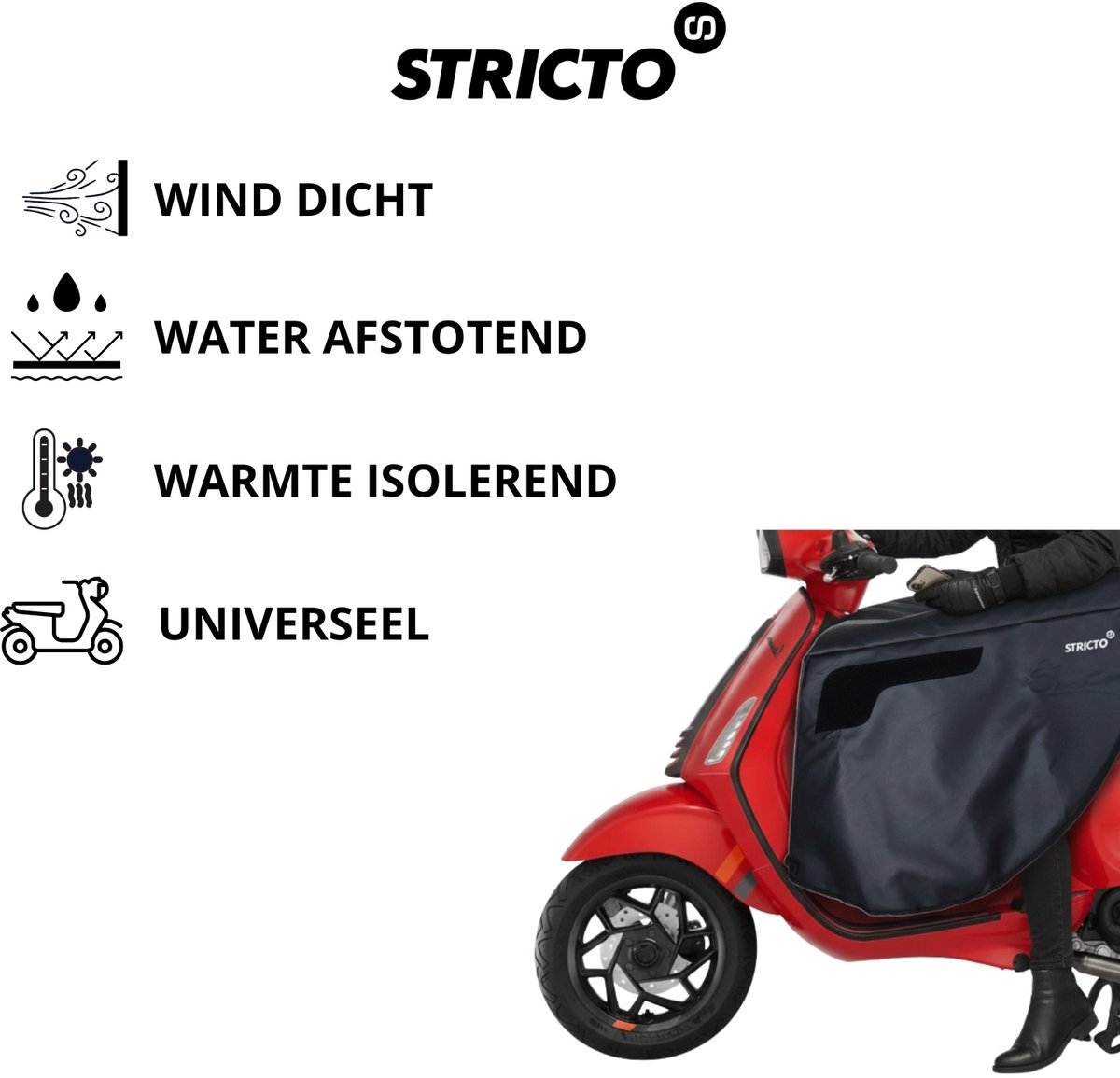 Stricto Easy-On Premium A+++ Scooter Beenkleed – Universeel – Waterdicht & Winddicht – Beenwarmer – Beschermingsniveau A+++ – foto 2