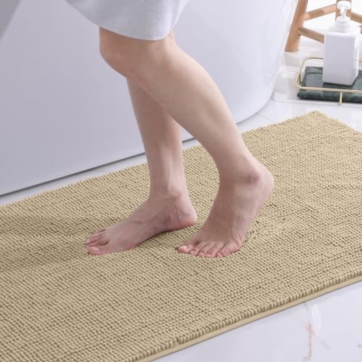Zachte Badkamermat met Antislip Onderkant - 60x90 cm
