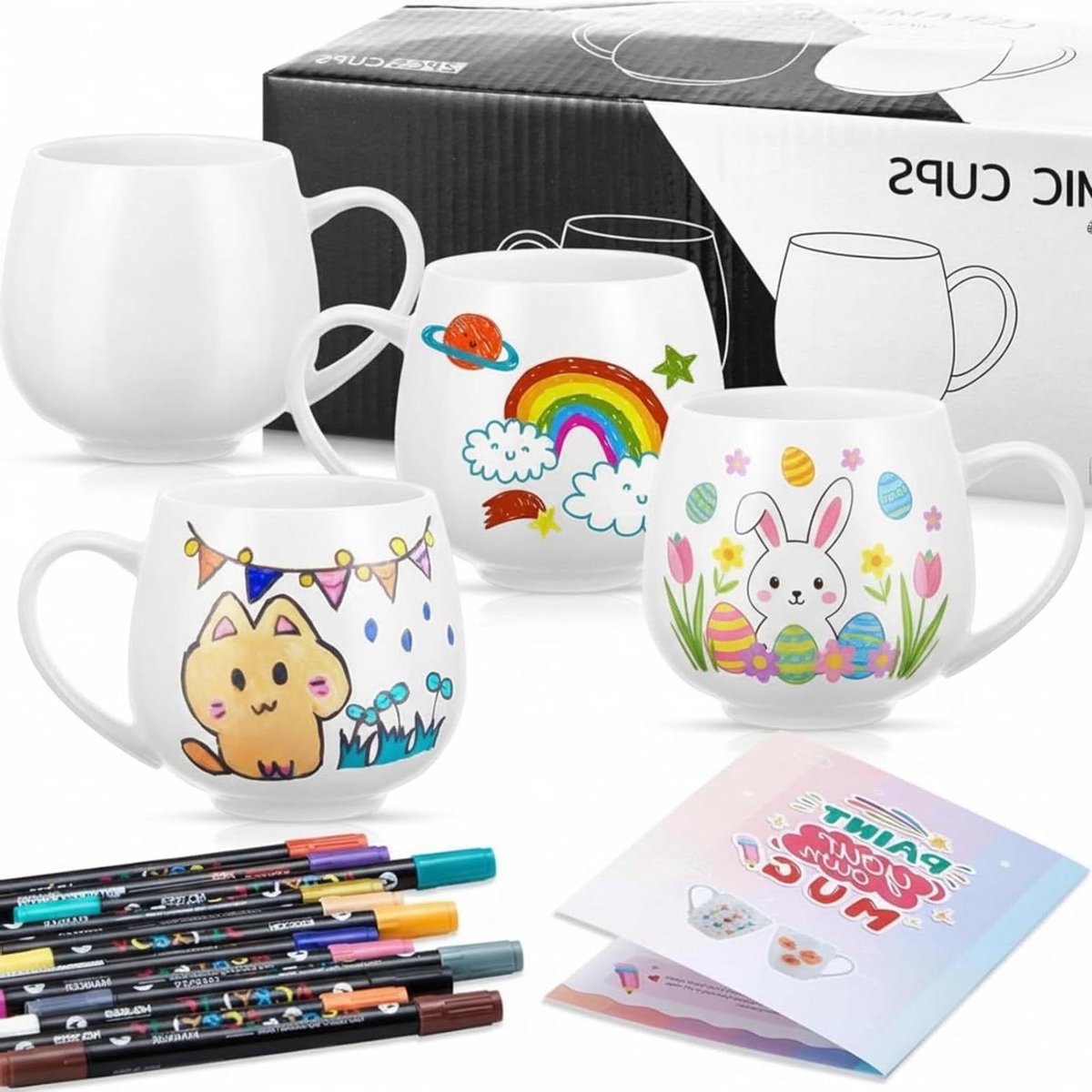 Keramische schilderset, sublimatiemok, markeerstift - Ideaal voor familie-activiteiten en verjaardagen