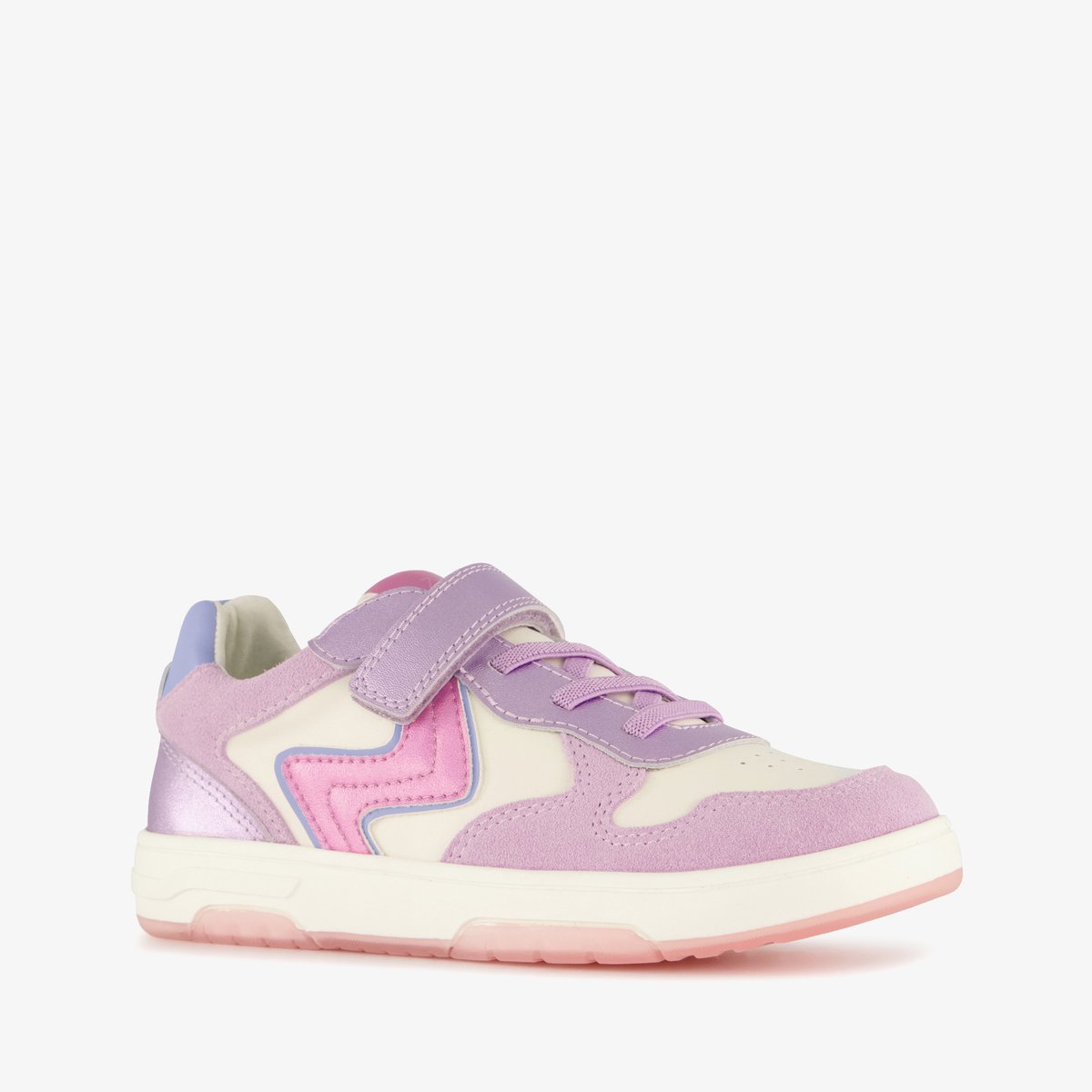 Stap meisjes sneakers roze paars - Maat 28 - Uitneembare zool