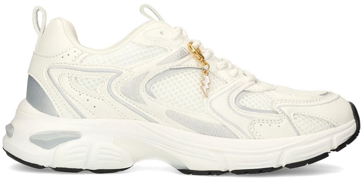 Sacha - Dames - Witte sneakers met zilverkleurige details - Maat 39