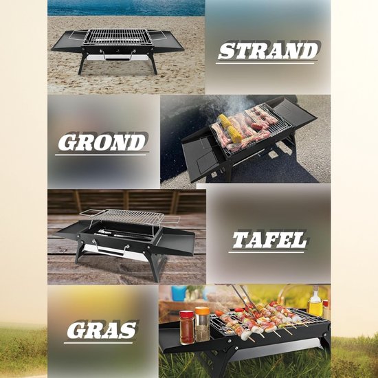 Barbecues Grill - Tafel Barbecue - Houtskoolbarbecues - Opvouwbaar & Ideaal voor Camping of Vakantie — afbeelding 2
