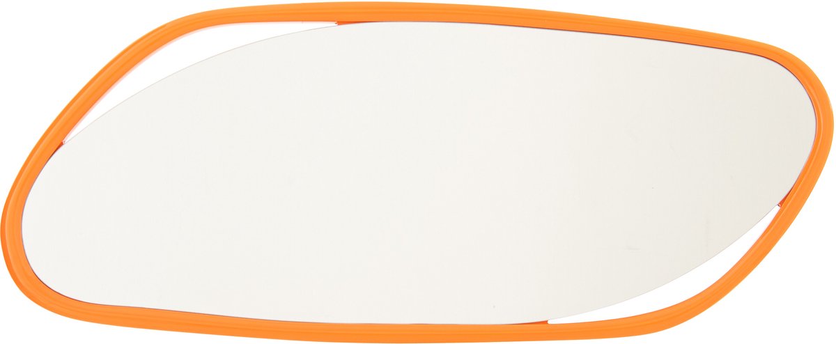 J-Line spiegel Onregelmatig - polyresin - hout - oranje