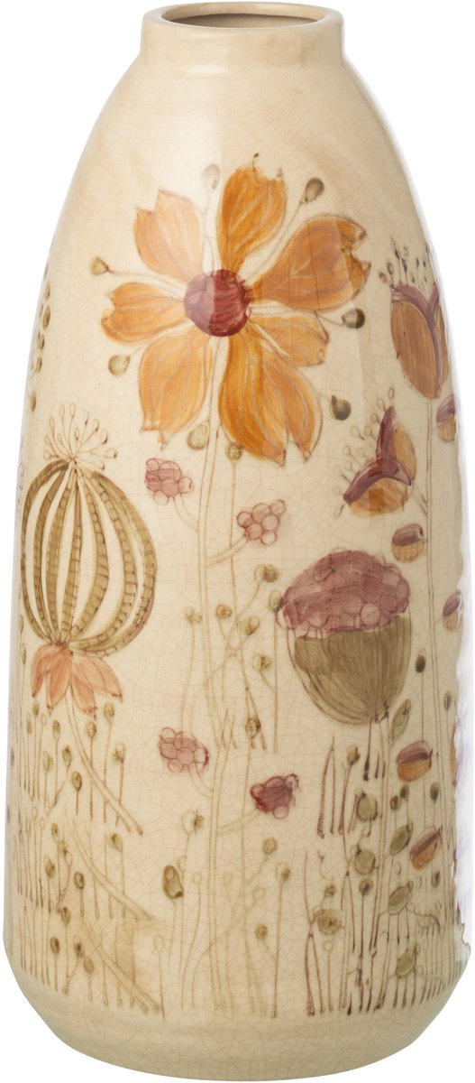 J-Line vaas Vintage - steengoed - mix - large Multi