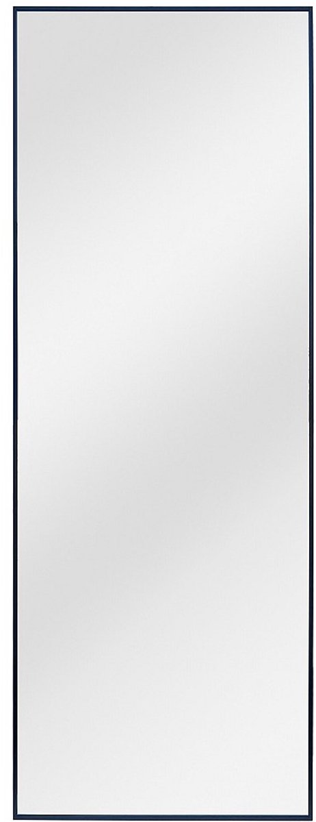 Vente-unique Grote rechthoekige spiegel in aluminium H 200 x B 70 cm - Zwart - MYRA
