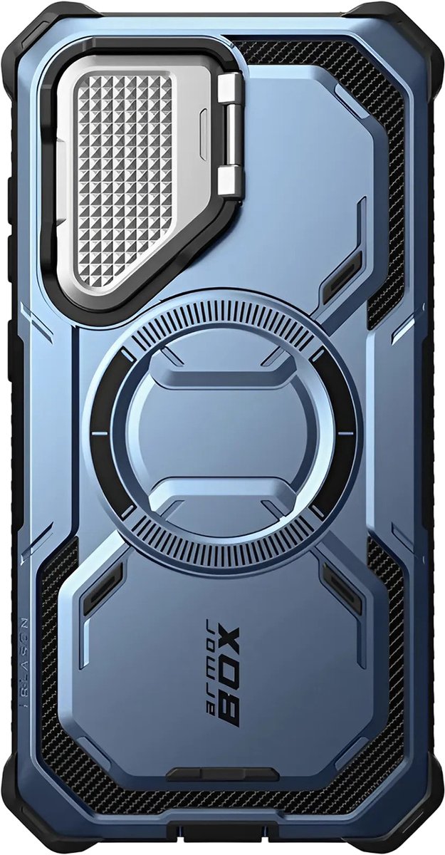 i-Blason, Integraal Hoesje Geschikt voor Samsung Galaxy S25 Schokbestendig MagSafe Compatibel, Blauw