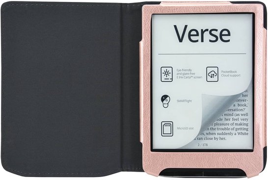 Luxe Hoesje Geschikt voor Pocketbook Verse Pro Color Hoes Cover Roze Goud van Luxe — afbeelding 5