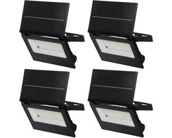 Merkloos 4X Solar Buitenlamp LED-wandlamp op zonne-energie Zonne-energie lampen met bewegingsmelder Spot Zonne-energie lamp