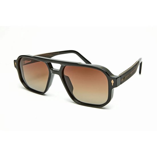 Wooda® Zonnebril Aviator - Zwart - Gepolariseerd - Wooda Tomani Black Marrón Degradé van Merkloos — afbeelding 2