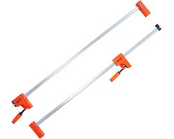 VEVOR Houtbewerkingsstaafklemmen 2-Pack Parallelle Klemmenset 50" F-Klem met Een Belastingslimiet Van 500 Kg Uniforme Druk Hoge Sterkte Kunststof En Koolstofstaal Houtklemmen