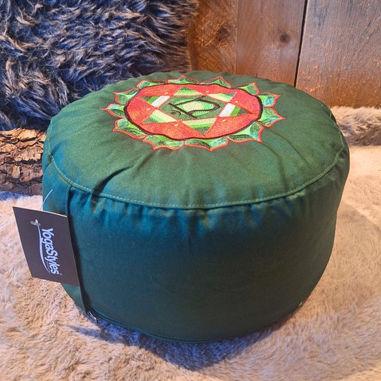 YogaStyles Meditatiekussen Groen 4de Chakra van YogaStyles — afbeelding 3