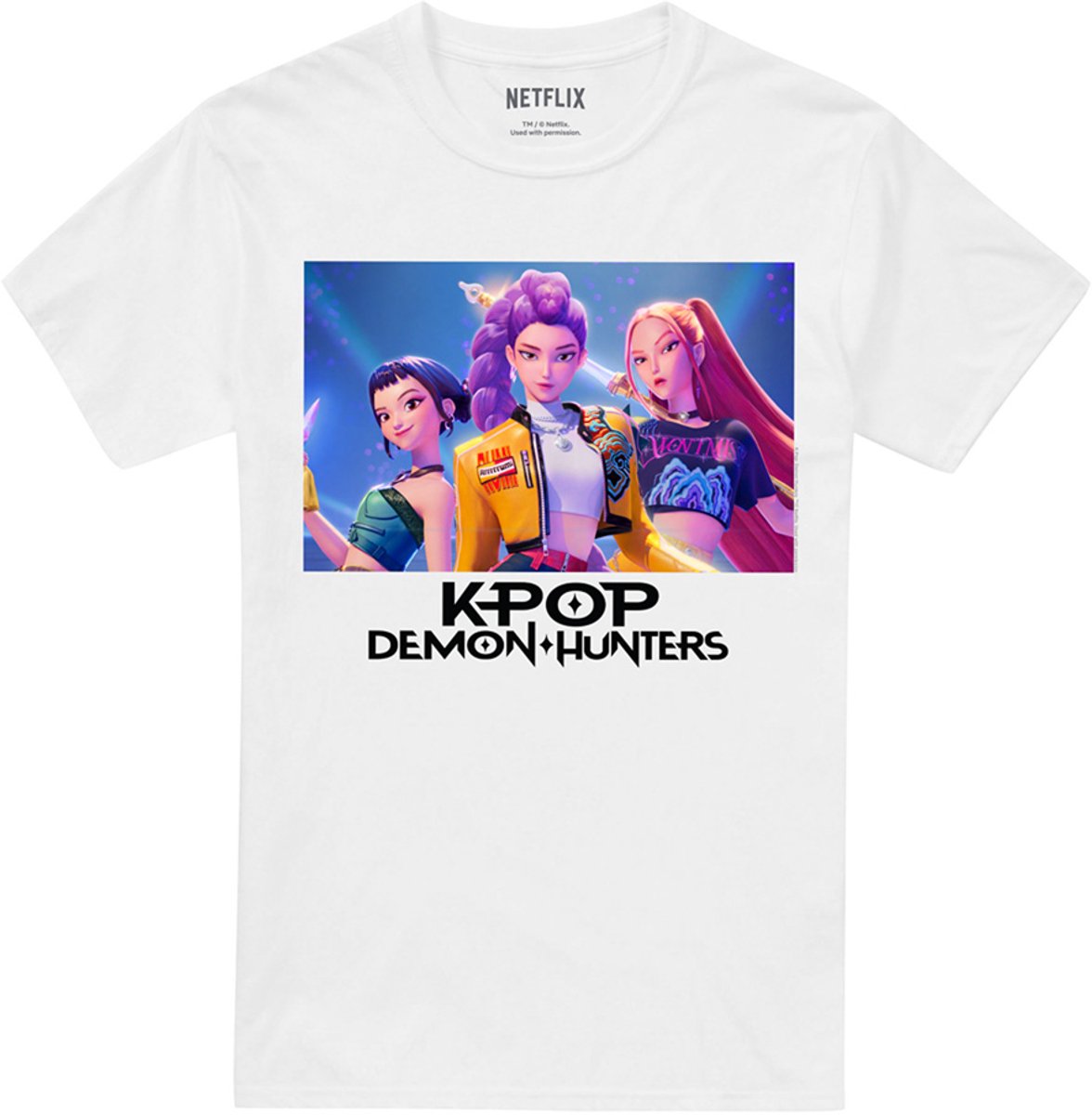 Kpop Demon Hunters Heroic Huntrix Huntrx Heren T-Shirt - Wit - M