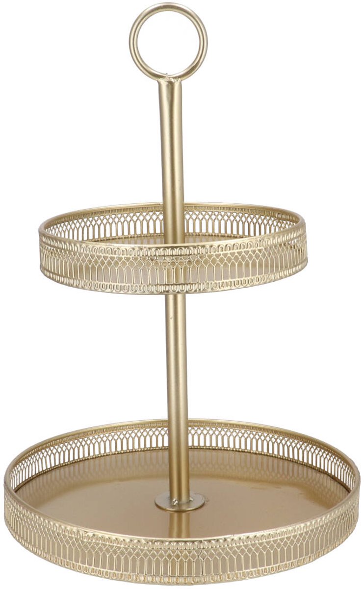 Daan Kromhout Design etagere metaal majestic 28x43cm champagne