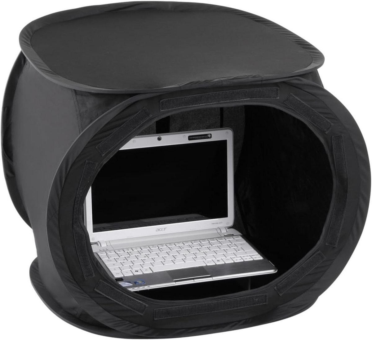 Pop-Up Laptoptent 50 x 50 x 50 cm voor betere kleur- en beeldcontrole, lichtgewicht en compact voor outdoor fotografie