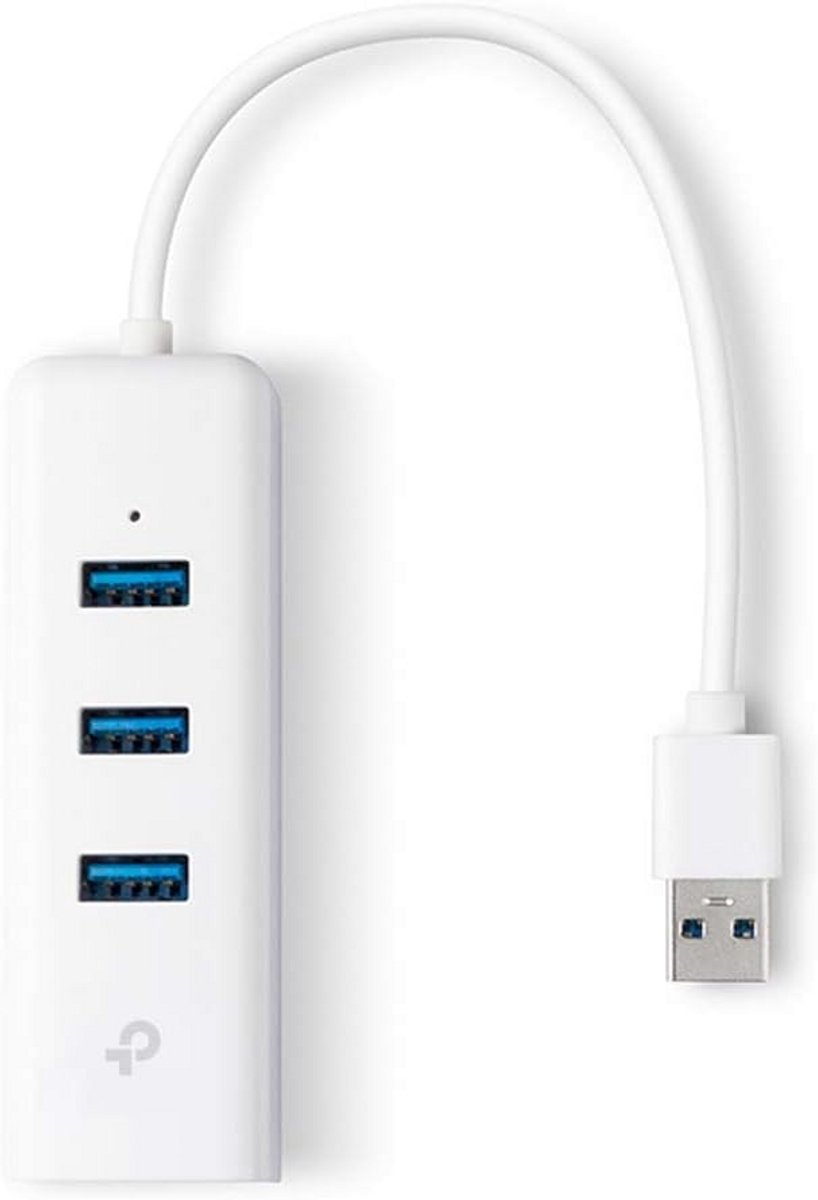 USB 3.0 naar Gigabit Ethernet Netwerkadapter met 3-Poorts USB 3.0 Hub