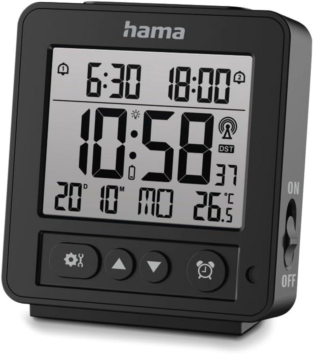 Digitale Wekkerradio met LCD Scherm - Nauwkeurige DCF Tijdmeting met Temperatuur