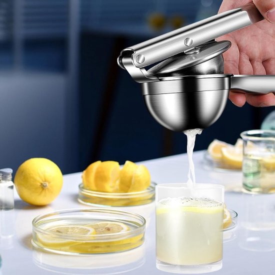 Handbediende Professionele Citruspers & Fruitsapcentrifuge, Klein Model voor Sinaasappels, Citroenen,Gemaakt van Hoogwaardige Aluminiumlegering, Roestbestendig, Stevig & Duurzaam, Eenvoudig in Gebruik — afbeelding 3