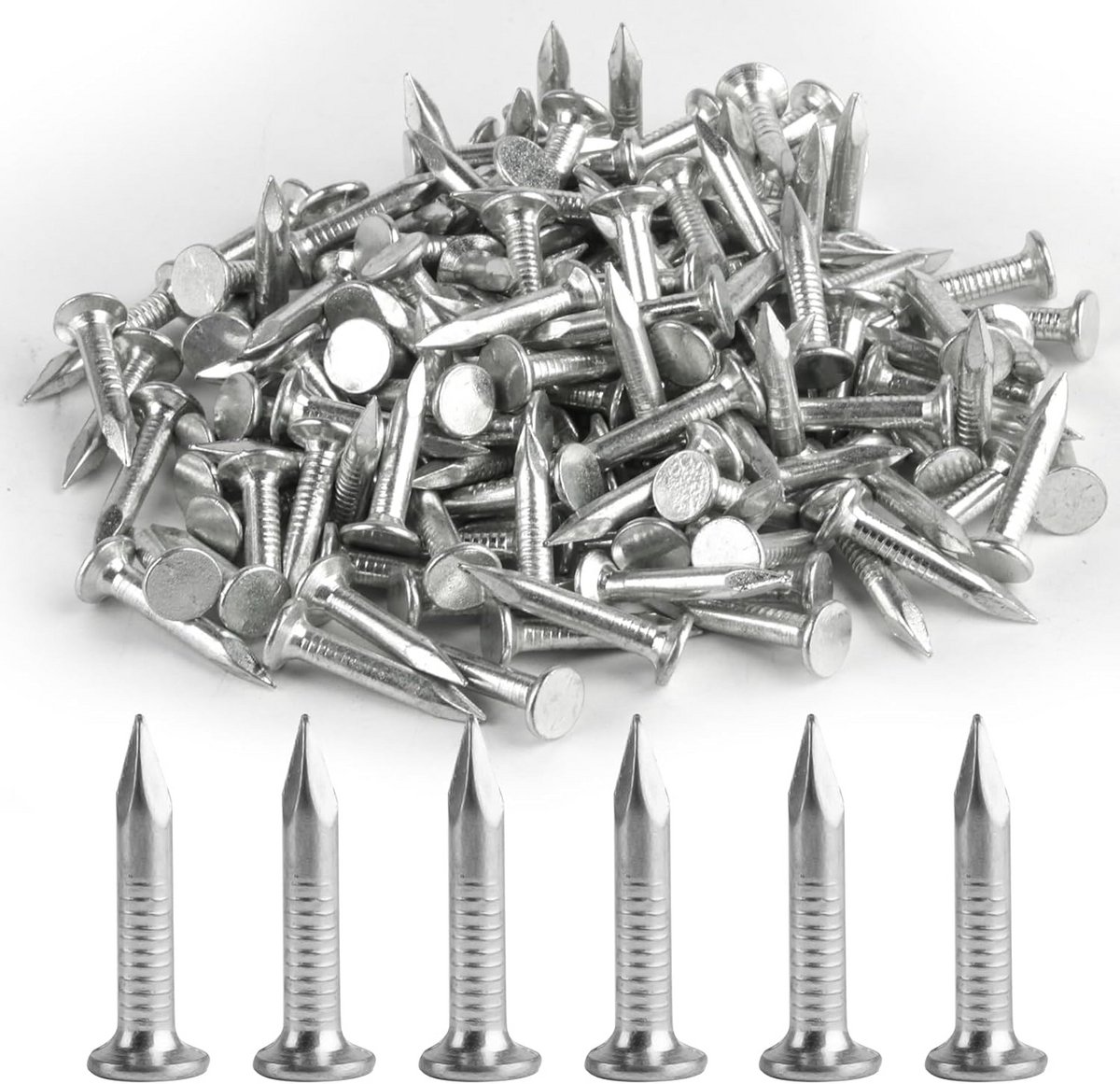 150x Dakviltnagels 25mm met Extra Grote Kop - Gegalvaniseerde Stalen Spijkers voor Dakbedekking en Houtconstructies