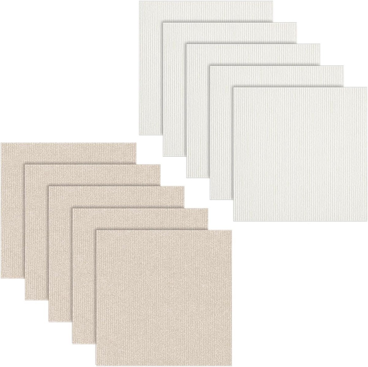 10 Vloerkleed Tegels Zelfklevend 50x50 cm Antislip Tapijt voor Kantoor en Zelfklevende Vlo