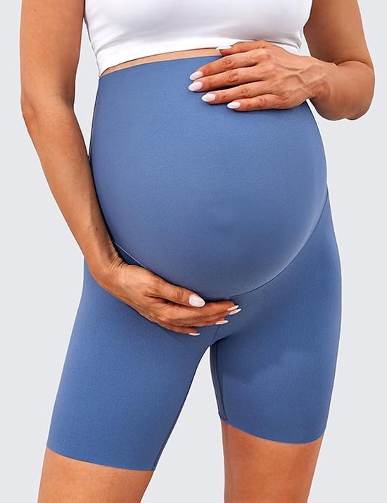 AYDI Clouduxi Zwangerschap Fietsbroek 6” - Hoge Taille Maternity Legging XS (Wedgewood Blue) — afbeelding 3