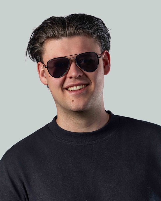 Montuurtjevoorjou - Aviator Black 2.0 - Zonnebril - Heren - Dames - Festival Bril - Zwart van Montuurtjevoorjou — afbeelding 4