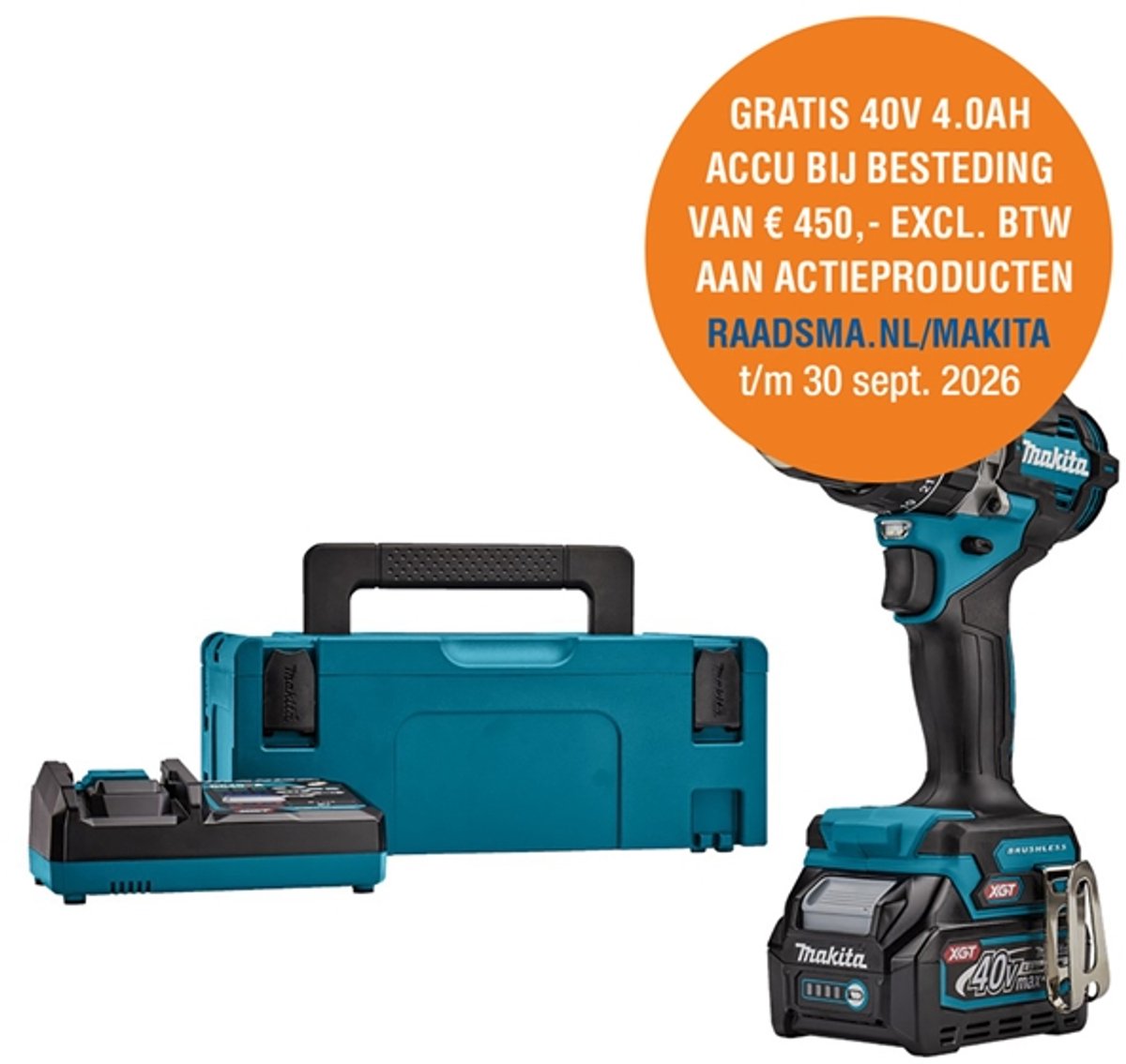 Makita HP002GA101 Accu klop-/schroefboormachine XGT 40V Max 2.0Ah in Mbox – foto 7