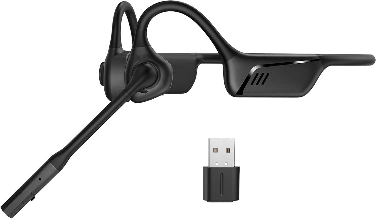 Bluetooth draadloze headset met noise canceling microfoon – Perfect voor kantoor, online onderwijs en gaming