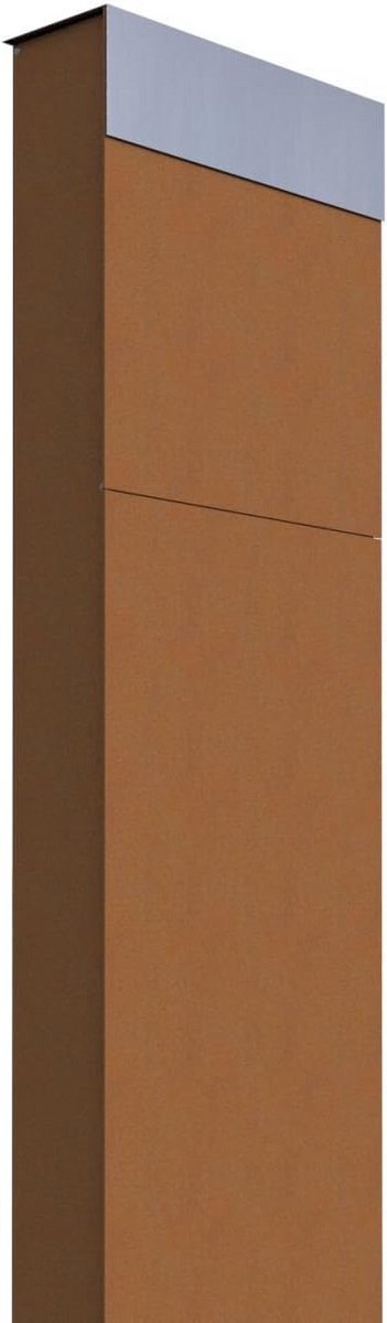 Staande brievenbus van gepoedercoat staal met modern design