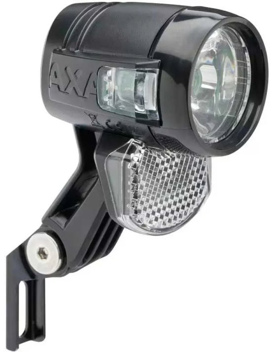 AXA Blueline 30 E‑bike Koplamp – LED Fietsverlichting – 30 Lux – 6–12 V Aansluiting – 50 m Lichtbundel – 3.000 m Zichtbaarheid – Geïntegreerde Reflector – Clear Lens Technology