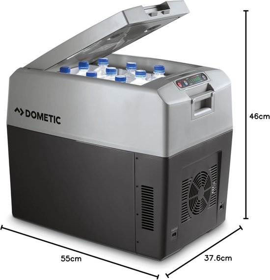 Dometic TC 35 verplaatsbare Koelbox en verwarmbox TropiCool TC 35FL Draagbare elektrische Koelbox, 33 Liter, 12/24 Volt DC en 100-240 V AC, Mini koelkast voor auto, vrachtwagen, boot en stopcontact van Dometic — afbeelding 4