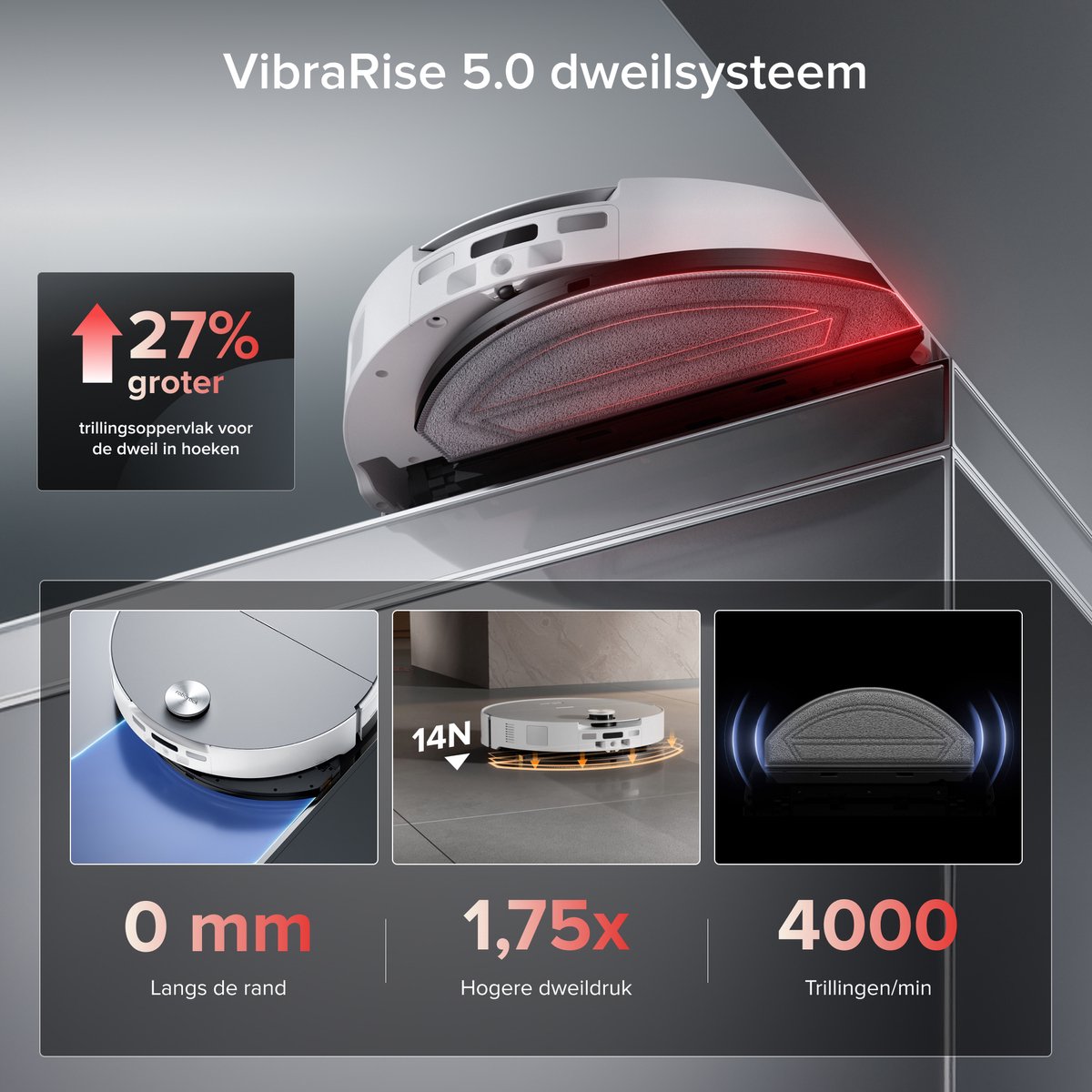 Roborock Saros 20 Sonic–Robotstofzuiger Met Dweilfunctie-VibraRise 5.0 dweilsysteem 4000 Trillingen/min-Digitale motor 36000 Pa&dubbel antiklitsysteem-AdaptiLift Chassis 3.0-Reactieve AI 3.0 obstakelherkenning-Pakt moeiteloos dikke tapijten aan,Wit — afbeelding 7