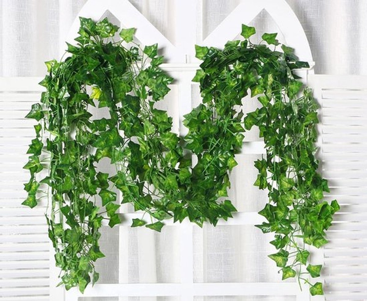 12-pack Nep Klimopbladeren, Kunstmatige Slingers, Groene Hangplanten Voor Slaapkamerdecoratie, Esthetische Decoratie, Feest, Bruiloft, Halloween, Kerstmis