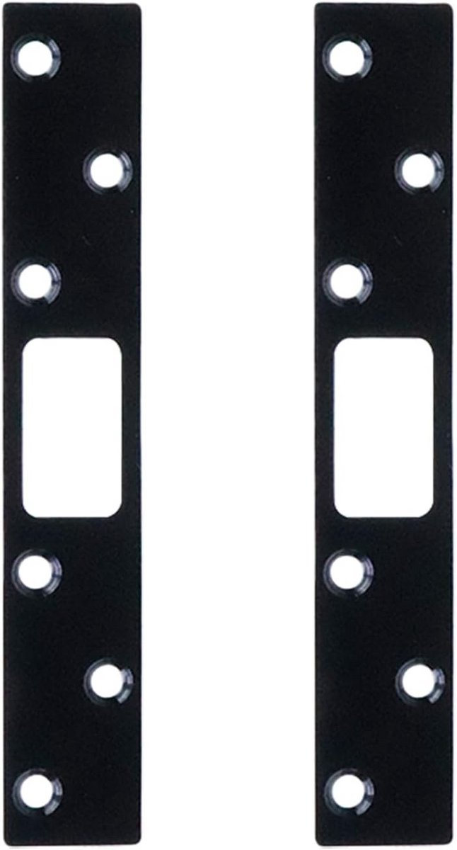 Versterkte Deurslot Slagplaat Zwart - Heavy Duty Metalen Deurkozijn Accessoire voor Meer Veiligheid
