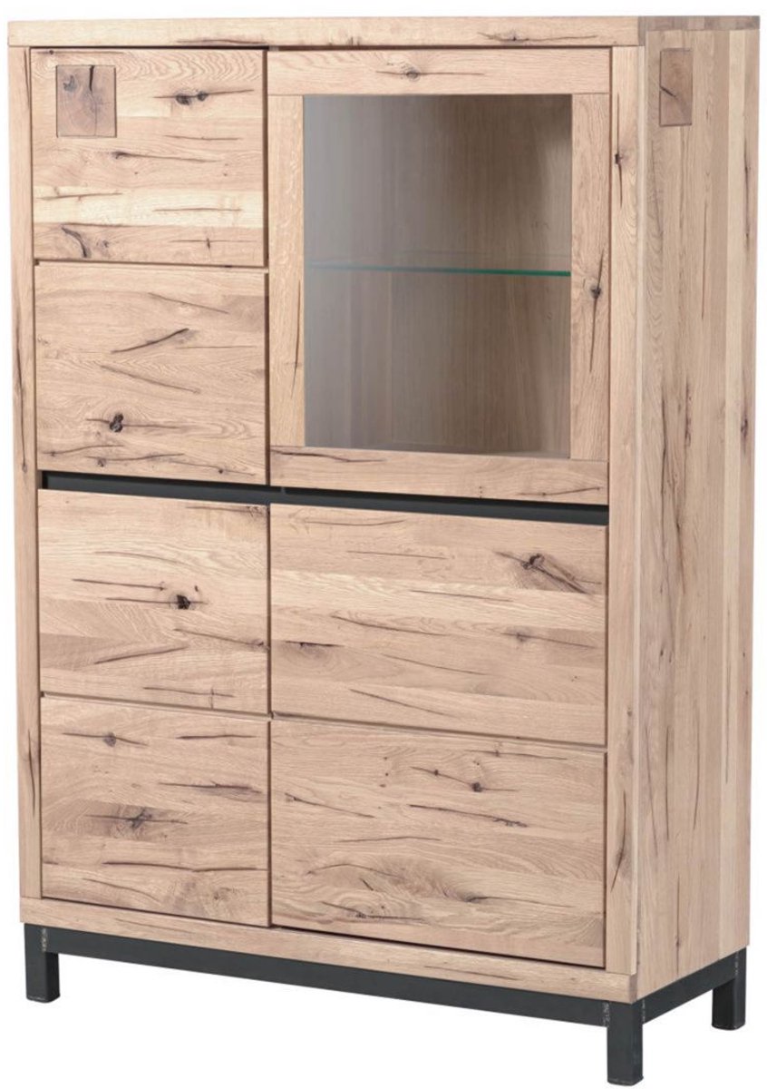 MASSIVMOEBEL24.DE highboard VILLANDERS #205 beige 103 x 148 x 40 cm