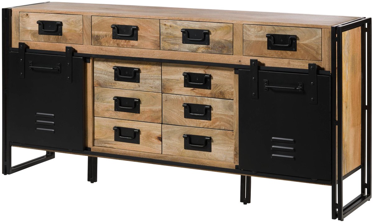 MASSIVMOEBEL24.DE dressoir BLACKBURN #109 natuur 195 x 90 x 45 cm