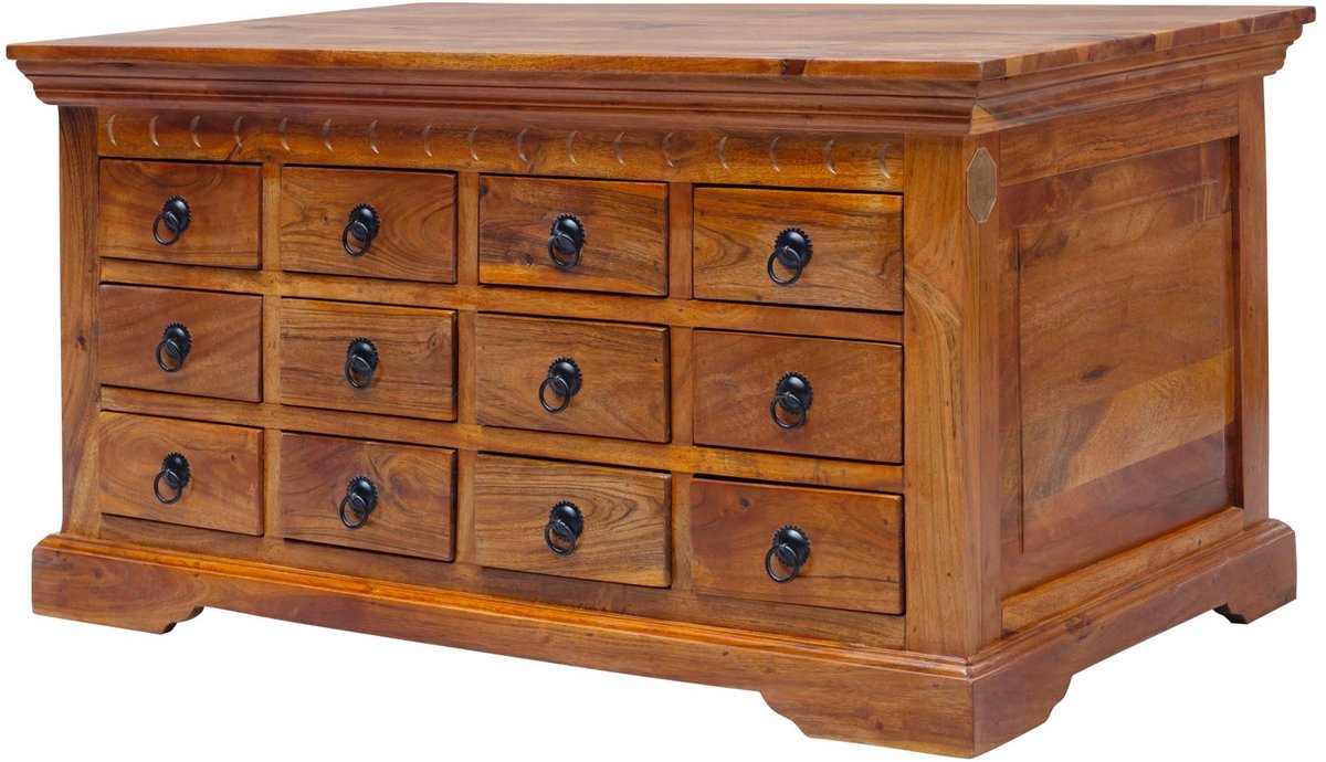 MASSIVMOEBEL24 .DE OXFORD #0321 salontafel lichtbruin gelakt acacia 100x60x cm (BxTxH)