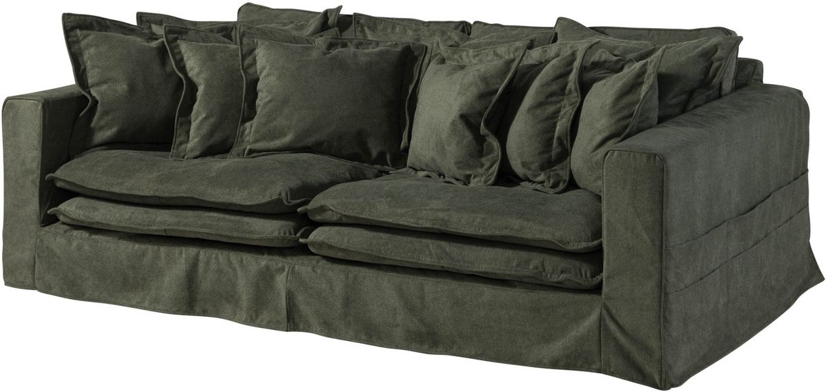 MASSIVMOEBEL24.DE bank met hoezen SOFAS groen 236 x 76 x 138 cm