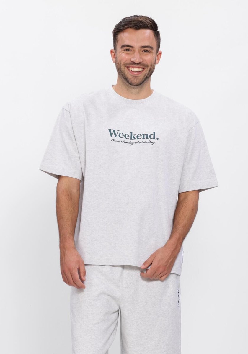 POCKIES Weekend Tee Polo's & T-shirts Heren - Polo shirt - Lichtgrijs - Maat XL