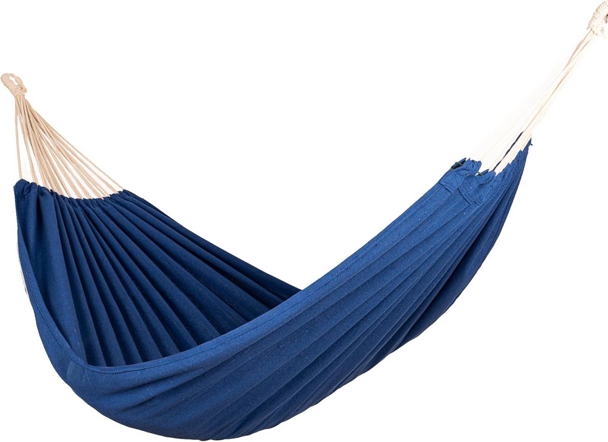 Meerpersoons hangmat 210 x 150 cm - tot 300 kg belastbaar - Blauw