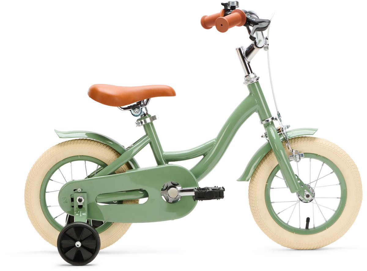 Generation Blanco 12 Inch Olijfgroen – Kinderfiets - Fiets voor kinderen van 2 tot 4 jaar