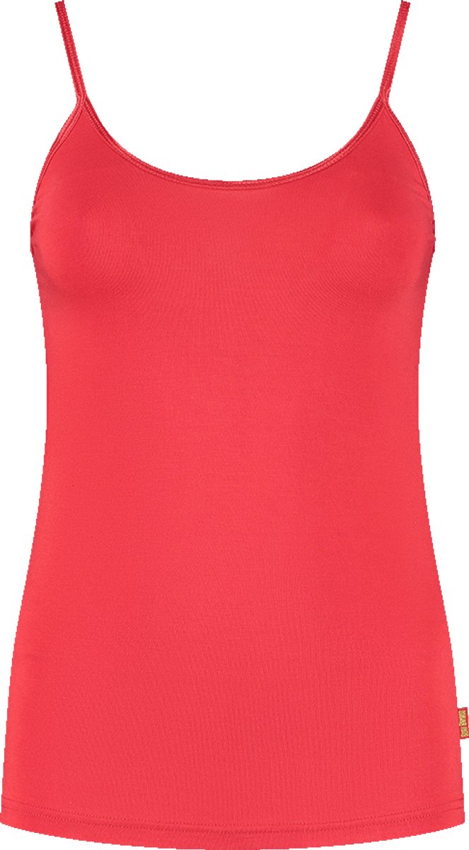 Boru Bamboo - Dames Singlet - Rood - XL - Bamboe Hemd - Spaghettibandjes - Ademend - Anti-Bacterieel - 2324