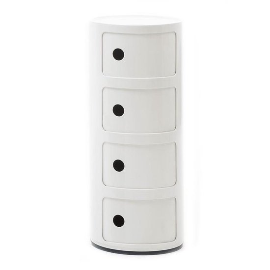 Kartell Componibili Kast Rond Extra Large (4 Comp.) Wit