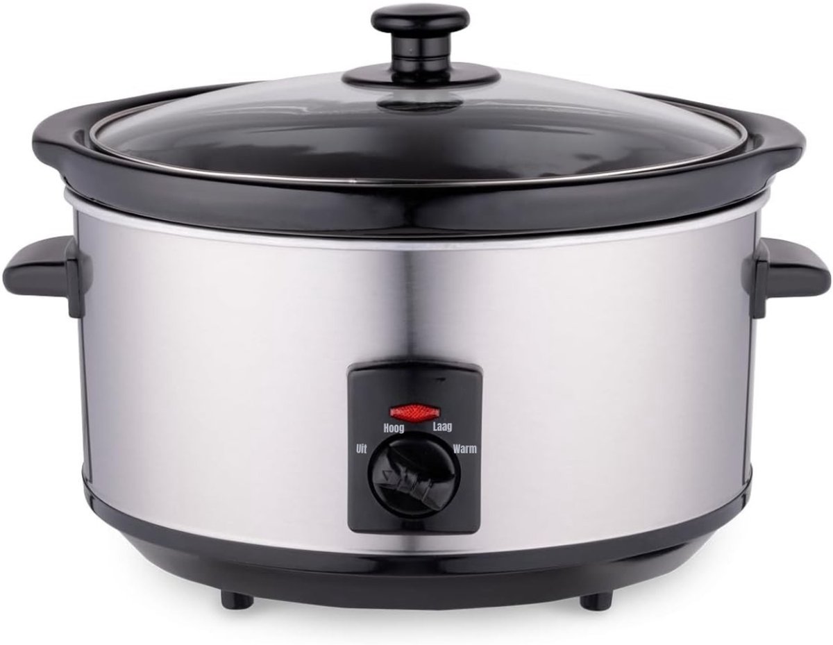 RWB® Crockpot Multicoocker - Crockpot - Multicoocker - zilver - 33 x 23 x 25 cm