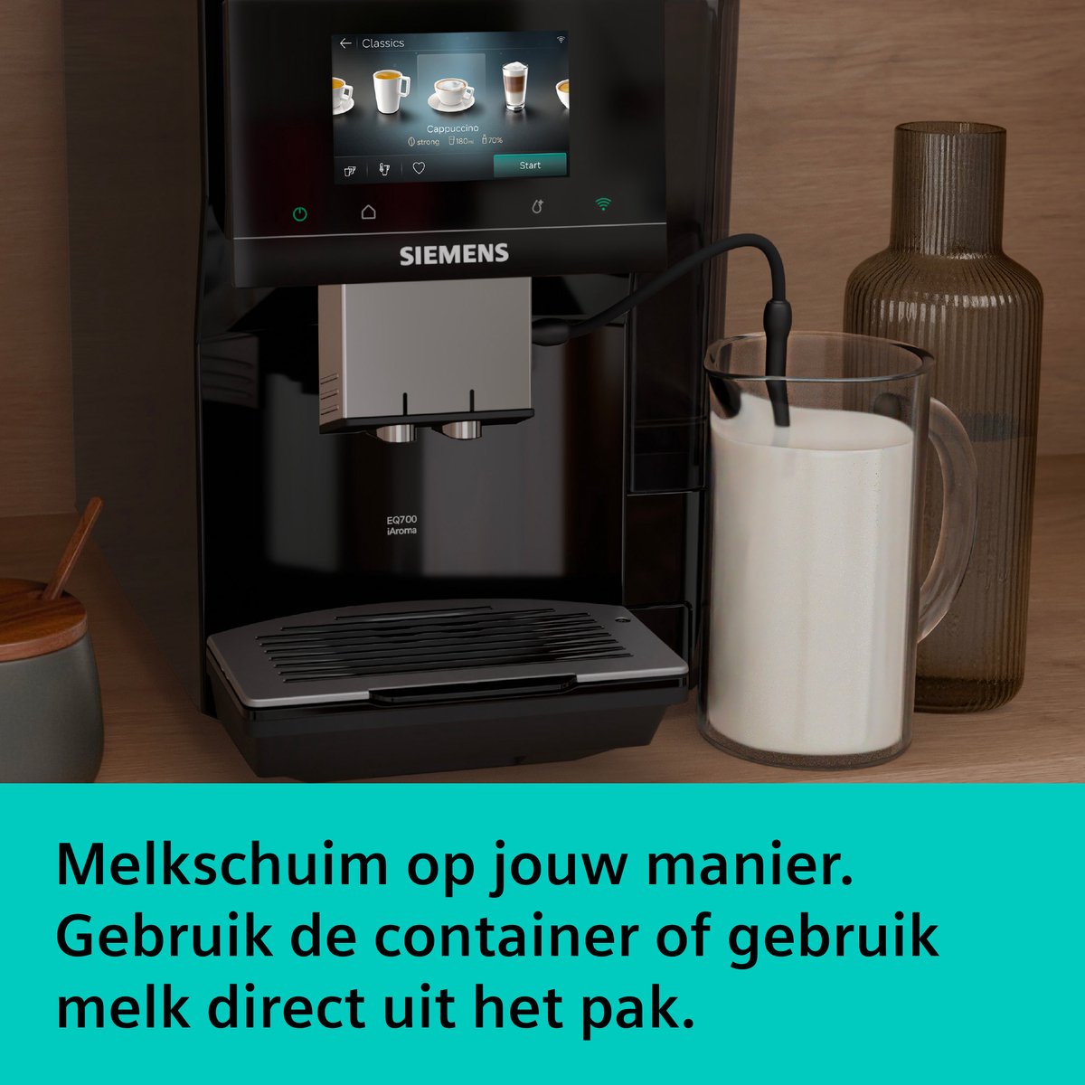 Siemens EQ700 iAroma TP723E09 - Volautomatische espressomachine - Piano zwart — afbeelding 4