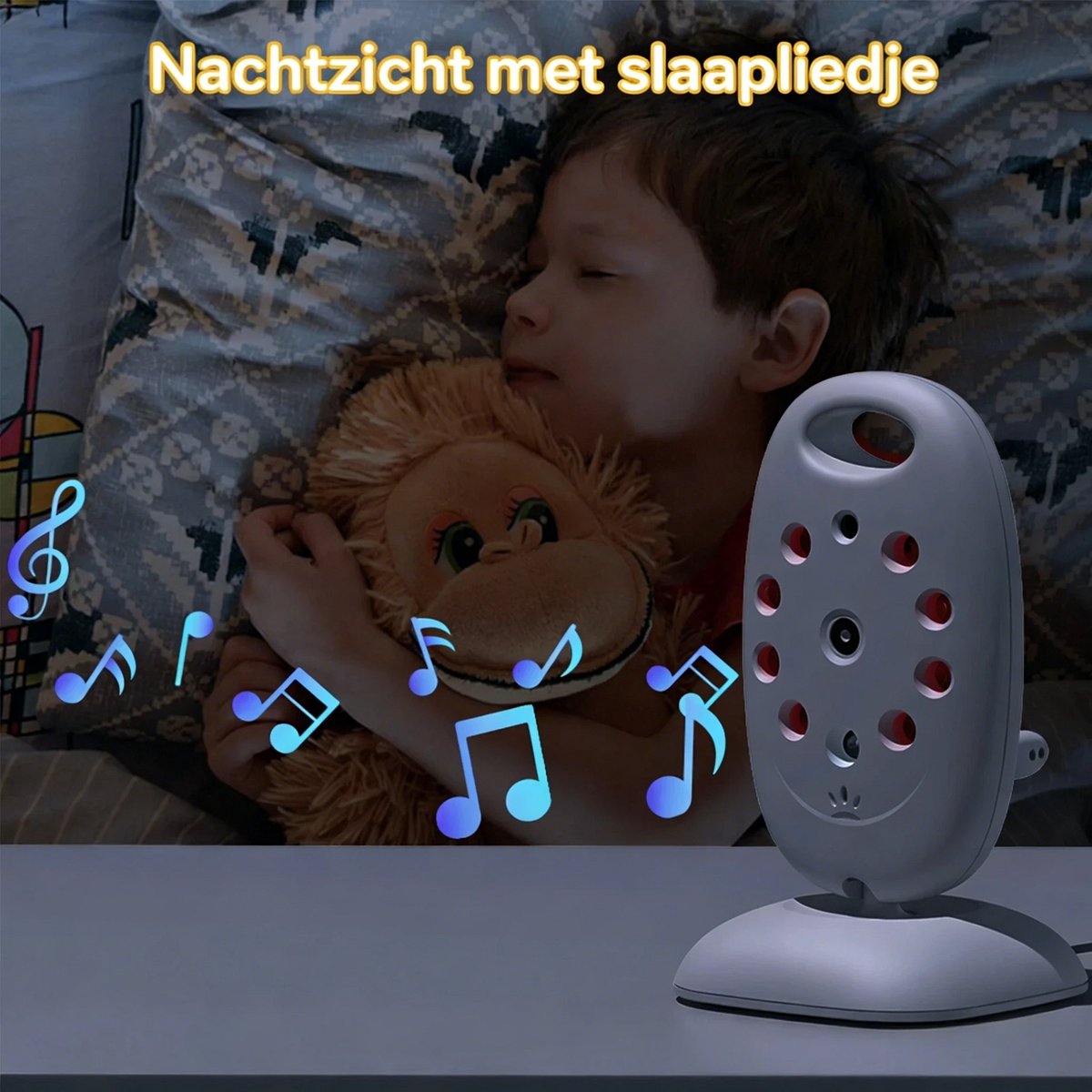 BOIFUN Babyfoon - Babyfoon met Camera - Baby Monitor - Baby Camera - Video & Audio - Nachtvisie - Wit - Inclusief Flexibele Houders – foto 5