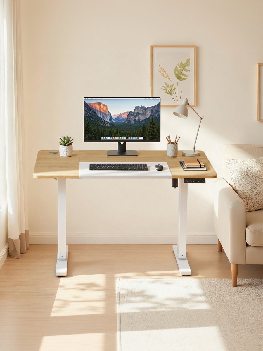 SONGMICS SONGMICS - Zit Sta Bureau - Elektrisch - 120 x 60 - afbeelding 3
