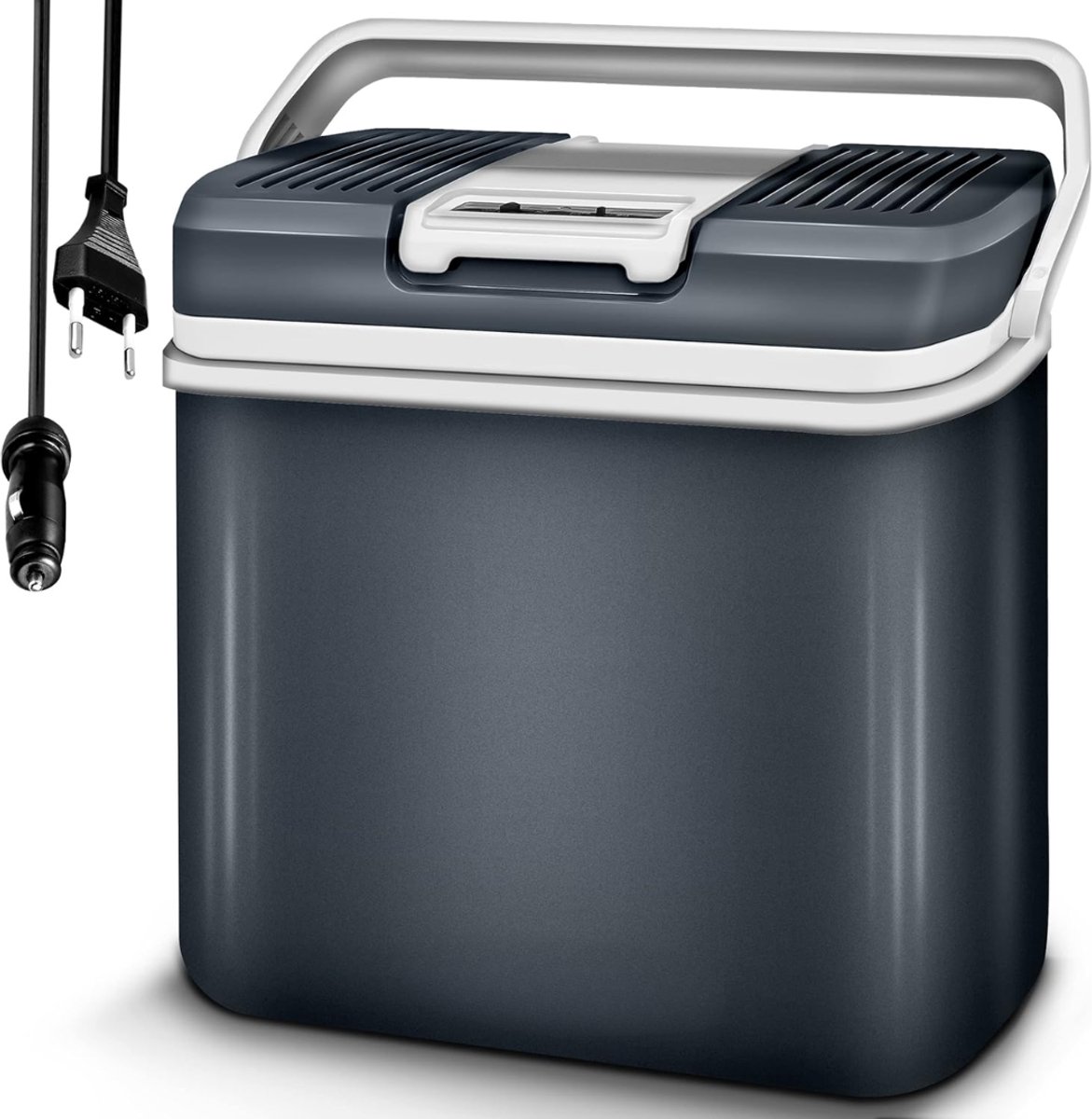 DnA® Koelbox - Koelbox Elektrisch 12v 230 Volt - Koelbox Elektrisch - Koelbox Auto - Grijs - 25cm x 40cm x 42cm