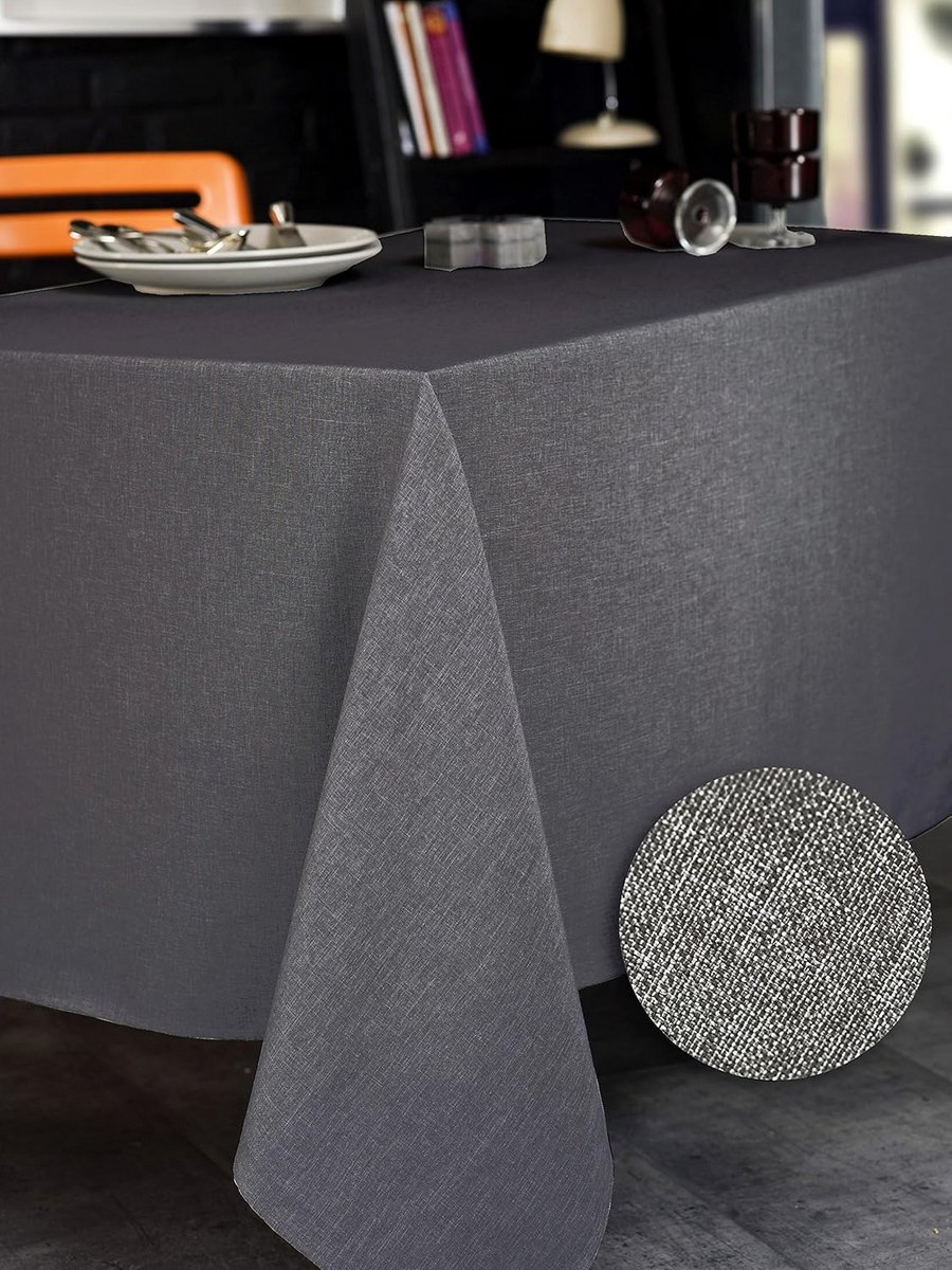 Rechthoekig Tafelkleed Polyester Zink 150x250 cm - Bestendig en Stijlvol
