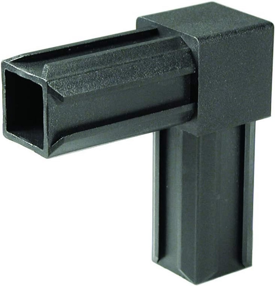 Kunststof 90° Buisverbinding voor Profielen | Zwart | Set van 10