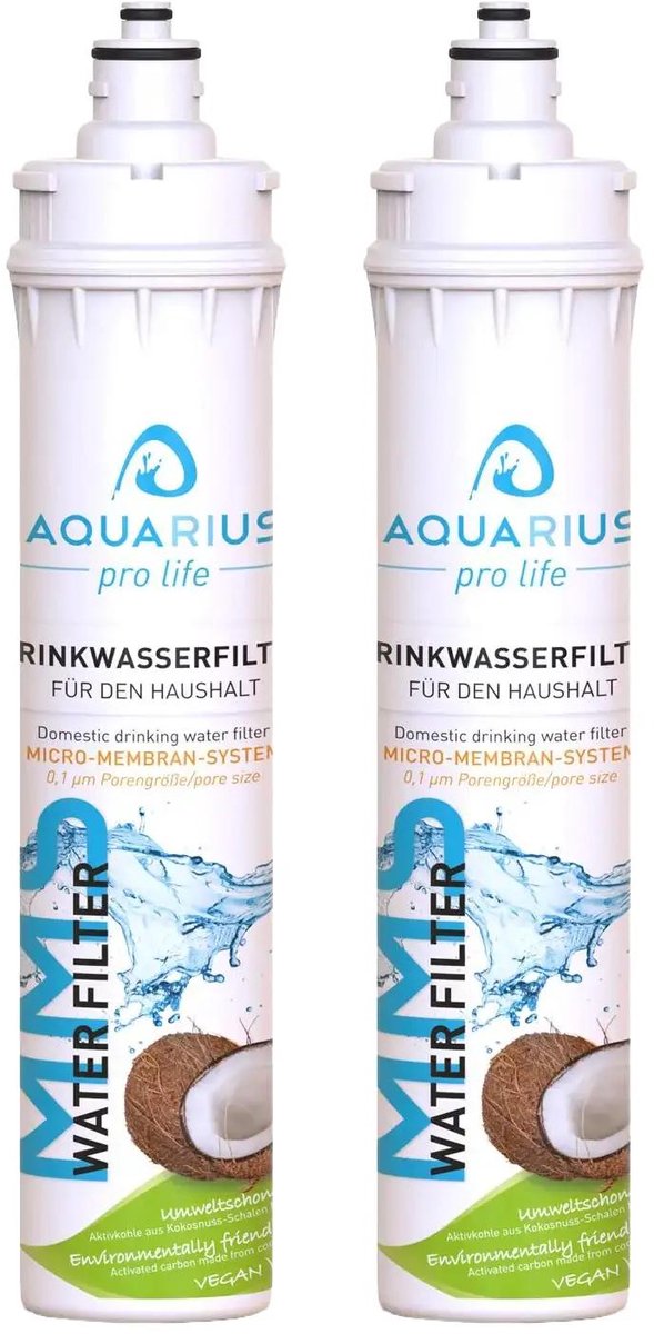 AQUARIUS pro life – 2-jarige bundel vervangende cartridges (-3%) – drinkwaterfilter – 3‑staps